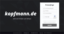 Desktop Screenshot of kopfmann.de